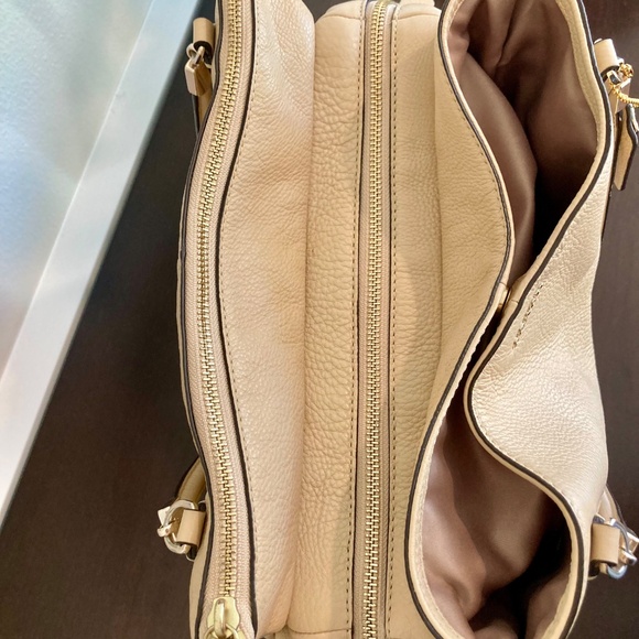 New Coach Madison Cafe Carryall Satchel ( Style 27859)  - Light Camel - Picture 5 of 13